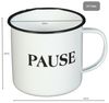Emaille Tasse 51220 „Pause“ Becher emailliert 10 cm Kaffeebecher Kaffeetasse Teetasse Bild 5