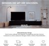 Wuun® 200cm/Grau-Hochglanz (Korpus Schwarz-Matt)/8 Größen/5 Farben/TV Lowboard TV Board hängend Hängeschrank Wohnwand/Somero Bild 3