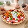 Lashuma Pizzateller Tomate Mozzarella, (1 St), Runde Keramik Pizzaplatte groß Ø 33 cm Bild 3