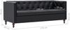 vidaXL Chesterfield-Sofa 3-Sitzer Kunstlederbezug Schwarz Bild 3