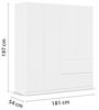 rauch Drehtürenschrank Kleiderschrank Schrank Garderobe COSTA in den Breiten 91/136/181 cm (in 3 Ausstattungen BASIC/CLASSIC/PREMIUM) viel Platz, grifflose Front und Push-to-Open Funktion MADE IN GERMANY Bild 3