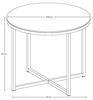 Movian Rom Couchtisch, 50 x 50 x 42 cm, Weiß Bild 3
