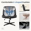DUMOS Bürostuhl Ohne Armlehne Gehoben und Bequemes PU-Leder Criss Cross Chair mit Verbreitertem Sitzkissen Schneidersitz Stuhl Geeignet für Büros Schlafzimmer und Wohnzimmer Bild 3