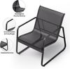 Bealife 3-teiliges Balkon-Set, 3-teiliges Bistro-Set aus Textilene-Stoff, 2 Sessel und 1 Tisch aus gehärtetem Glas, für Garten, Terrasse, Balkon Bild 5