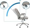 hjh OFFICE Home Office Chefsessel Theo I Kunstleder Drehstuhl mit ergonomischer Rückenlehne, Bürostuhl gepolstert Grau, 729451 Bild 4