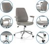 hjh OFFICE Home Office Chefsessel Theo I Kunstleder Drehstuhl mit ergonomischer Rückenlehne, Bürostuhl gepolstert Grau, 729451 Bild 5
