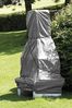 Windhager Kamin-Abdeckhaube, Haube-Kamingrill, Grillabdeckung, Abdeckplanen, Grill-Abdeckhaube 1,25 x 0,85 x 2,05 m, 33814, Grau Bild 2