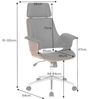 riess-ambiente Bürostuhl MANHATTAN natur / schwarz (Einzelartikel, 1 St), Kunstleder · drehbar · ergonomisch · mit Armlehne · höhenverstellbar Bild 3