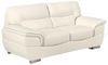 Vente-unique - THIBAULT Couchgarnitur Leder Weiß - B 93 cm x H 87 cm x L 168 cm210 cm Bild 3