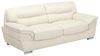 Vente-unique - THIBAULT Couchgarnitur Leder Weiß - B 93 cm x H 87 cm x L 168 cm210 cm Bild 2