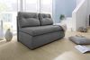 Schlafsofa 136 cm praktische Couch mit Funktion Bettkasten Gästebett in Grau Bild 2
