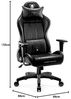Diablo X-One 2. 0 Gaming Stuhl Bürostuhl Schreibtischstuhl Verstellbare Armlehnen Ergonomisches Design Nacken/-Lendenkissen Schwarz Normal (L) Bild 3