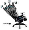 Diablo X-One 2. 0 Gaming Stuhl Bürostuhl Schreibtischstuhl Verstellbare Armlehnen Ergonomisches Design Nacken/-Lendenkissen Schwarz Normal (L) Bild 5