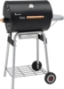 Landmann BBQ Holzkohlegrill mit Thermometer und Seitentisch, Schwarz, 81 x 49 x 104 cm