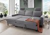 Ecksofa >Pris< Schlaffunktion, Stauraum, dunkelgrau - 234x88x147 (BxHxT) Bild 2