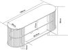 Fernsehtisch Jarvenpaa 150x48x50 cm Bambus [en. casa] Bild 4