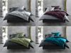Mako Satin Wende Bettwäsche petrolblau anthrazit 240x220 + 2x 80x80 Bild 3
