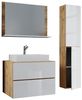 VCM Badmöbel Waschtisch Lendas 915298 Honig-Eiche / Weiß H. 150 x B. 80 x T. 51 cm Bild 3