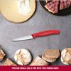 Victorinox Swiss Classic, Gemüsemesser, 8cm, Wellen, Mittelspitz, Rot Bild 4