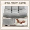 HOMCOM Relaxsessel mit Breiter Sitzfläche, wasserabweisend Chenille-Optik, Stahlbeine (gepolstert Sessel, 1-St, Drehbar Loungesessel), für Wohnzimmer, Schlafzimmer, Hellgrau Bild 5