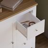 Vida Designs Arlington Sideboard mit 3 Schubladen und Tür Schrank Anrichte Aufbewahrung MDF Möbel Weiß Bild 5