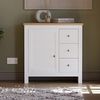 Vida Designs Arlington Sideboard mit 3 Schubladen und Tür Schrank Anrichte Aufbewahrung MDF Möbel Weiß Bild 2