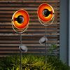 LED Solarleuchte, Erdspieß, Stahl, schwarz-orange, Höhe 61 cm Bild 5