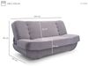 MOEBLO Schlafsofa Pafos, Sofa Kippsofa Klappsofa Click-Clack, Couch Polstermöbel Sitzmöbel Wohnzimmermöbel 2-Sitzer-Sofa Stoffsofa, mit Relaxfunktion Bild 3