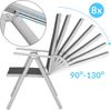 Casaria® Gartenstühle 3er Set Hochlehner Klappbar 8-Fach Verstellbar Camping Stuhl Aluminium Wetterfest Klappstuhl 120kg Belastbarkeit Garten Balkon Bild 4