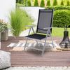 Casaria® Gartenstühle 3er Set Hochlehner Klappbar 8-Fach Verstellbar Camping Stuhl Aluminium Wetterfest Klappstuhl 120kg Belastbarkeit Garten Balkon Bild 2