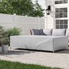 DKHLYB Abdeckung für Gartenmöbel Multi Größe Gartenmöbel Abdeckung 600D Oxford Gewebe Schutzhülle Wasserdicht Winddicht UV-Beständiges für Gartentische und Möbelsets Silber 140 x 120 x 70 cm Bild 5