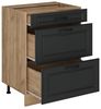 Küchenunterschrank R-Line Beton 60 cm mit Schubladen, ohne Arbeitsplatte Vicco Bild 5