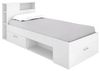 Vente-unique - Bett mit Kopfteil, Stauraum & Schublade - 90 x 190 cm - Weiß - LEANDRE Bild 3
