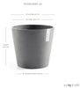 Ecopots Pflanztopf Amsterdam Ø 40 x 34,5 cm grau Bild 3