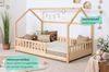 Ticaa Hausbett Kay mit Rausfallschutz und Schubkasten aus Kiefer, Kinderbett 120x200, inkl. Dach, mit Rollrost Bild 5