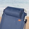 AKTIVE Faltbarer Strandstuhl, Aluminium + Textil 1x1, Marineblau, 51 x 45 x 76 cm Bild 5