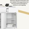 AKORD Kommode K 140 cm 3 | Schubladen und 3 Türen | für Wohnzimmer Schlafzimmer Schrank Arbeitszimmer | Modernes Funktionales Design | Schichtstoffplatte 16mm Farbe Weiß Bild 4