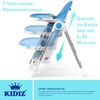 KIDIZ® 3in1 Hochstuhl Kinderhochstuhl inkl. Spielbügel , Babyliege , Kombihochstuhl Babyhochsitz ,7 höhenverstellbar Verstellbare Rückenlehne , mitwachsend ab 0 Monate bis 6 Jahre Babystuhl Blau Bild 5