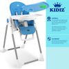 KIDIZ® 3in1 Hochstuhl Kinderhochstuhl inkl. Spielbügel , Babyliege , Kombihochstuhl Babyhochsitz ,7 höhenverstellbar Verstellbare Rückenlehne , mitwachsend ab 0 Monate bis 6 Jahre Babystuhl Blau Bild 4
