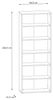 FORTE Keflavik Regal, Holzwerkstoff, Weiß/Grau/Braun, 84,5 x 226,5 x 41,5 cm Bild 2
