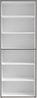 FORTE Keflavik Regal, Holzwerkstoff, Weiß/Grau/Braun, 84,5 x 226,5 x 41,5 cm Bild 3