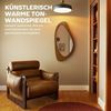 HOMCOM Wandspiegel mit Kieferfurnierrahmen (Flurspiegel, 1-St, Hängespiegel), für Schlafzimmer, Wohnzimmmer, Naturholz Bild 3