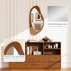 HOMCOM Wandspiegel mit Kieferfurnierrahmen (Flurspiegel, 1-St, Hängespiegel), für Schlafzimmer, Wohnzimmmer, Naturholz Bild 5