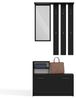 TOPESHOP GARDEROBEN-SET TRAUMGARDEROBE Laminierte Spanplatte Schwarz 180cm (H 180 x T 24 x B 85 cm) Bild 5