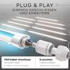 MATO 2x Feuchtraumleuchte LED 120cm - Wasserdicht IP65, 36W, 4320lm - 4000K Neutralweiß - Verknüpfbare Feuchtraumlampe - Wannenleuchte, Kellerleuchte, Garagenlampe, Werkstatt Deckenleuchte Lang Bild 4