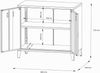 Dmora Credenza Lampone, Buffet da soggiorno, Madia da salotto, Dispensa da cucina, 80x40 h73 cm, Panna Bild 2