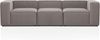 Genua Modular Sofa 3-Sitzer, individuell kombinierbare Wohnlandschaft bestehend aus Sitzelement mit Armteil links und rechts + Sitzelement ohne Armteil - strapazierfähiges Möbelgewebe, hellgrau Bild 4