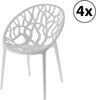Stuhl Design Forest in weiß 4er Set Waldmotiv Baummotiv stapelbar Gartenstuhl Kunststoff Bild 3