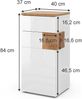 Midischrank Eden Weiß 40 x 84 cm Vicco Bild 3