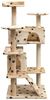 vidaXL Katzen-Kratzbaum 125 cm Pfoten-Aufdruck Beige 170478 Bild 4